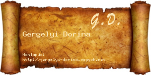 Gergelyi Dorina névjegykártya