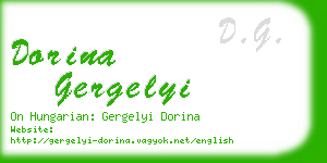 dorina gergelyi business card